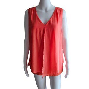 NWT LINEA DOMANI Sleeveless Blouse Orange Size Small